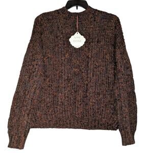 Knox Rose Sweater Chunky‎ Knit Brown Blue Red Orange Long Sleeve High Neck